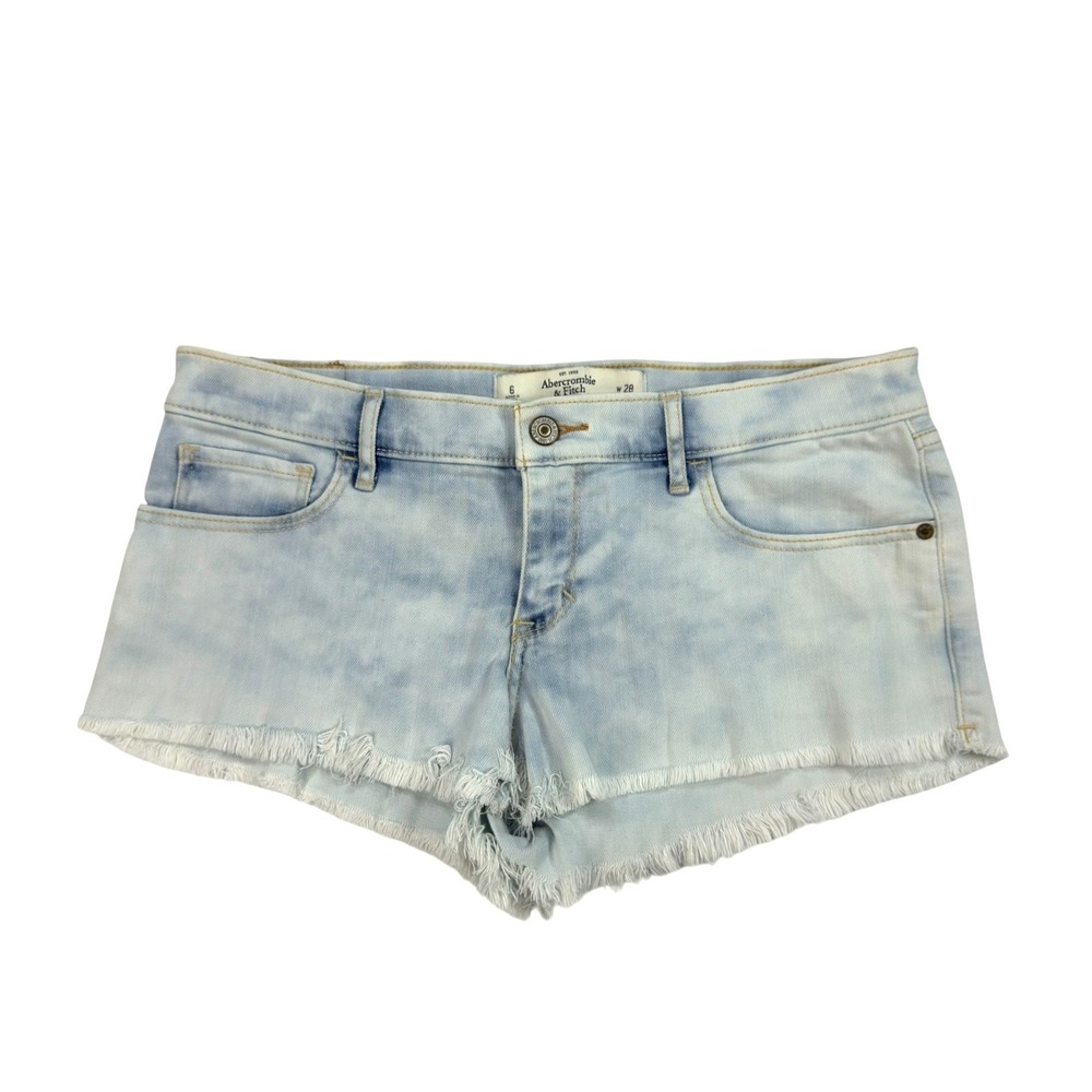 Y2K Abercrombie & Fitch Micro Mini Shorts Womens Size 6 Low Rise Booty Denim